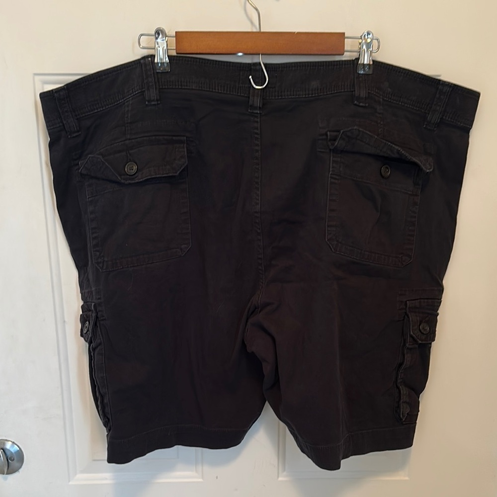 Black Cargo Shorts with Comfort Stretch Men Big and Tall - Picture 5 of 5